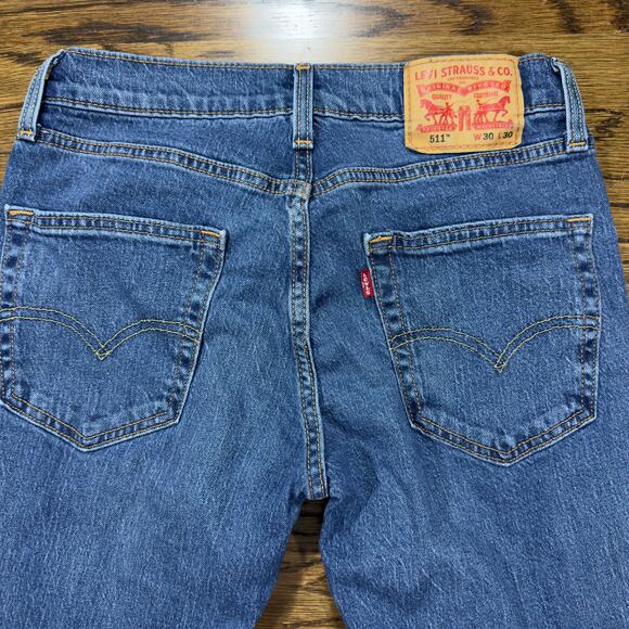 Levi's Other - Levis 511 Slim Fit Jeans Mens 30x30 Blue Medium Wash Denim Pants 04511-6000
